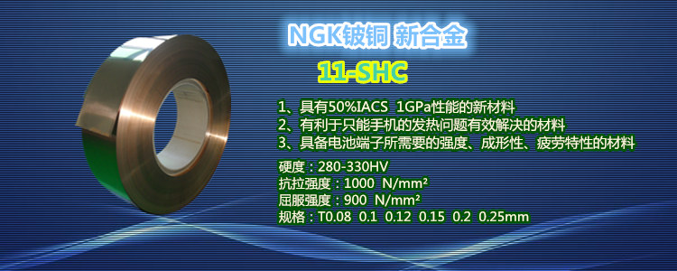 NGK進(jìn)口鈹銅帶 NGK進(jìn)口鈹銅帶